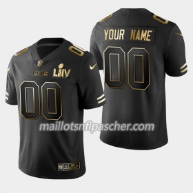 Maillot San Francisco 49ers Custom Nike Noir Golden Edition 2020 Super Bowl LIV - Homme
